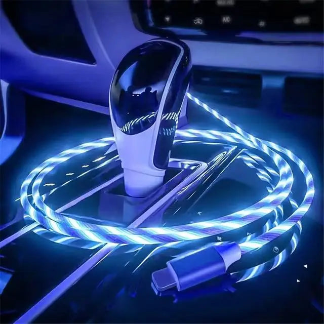 Metal Streamer & Glowing LED Charger Cables - Fast Charging Lightning Options