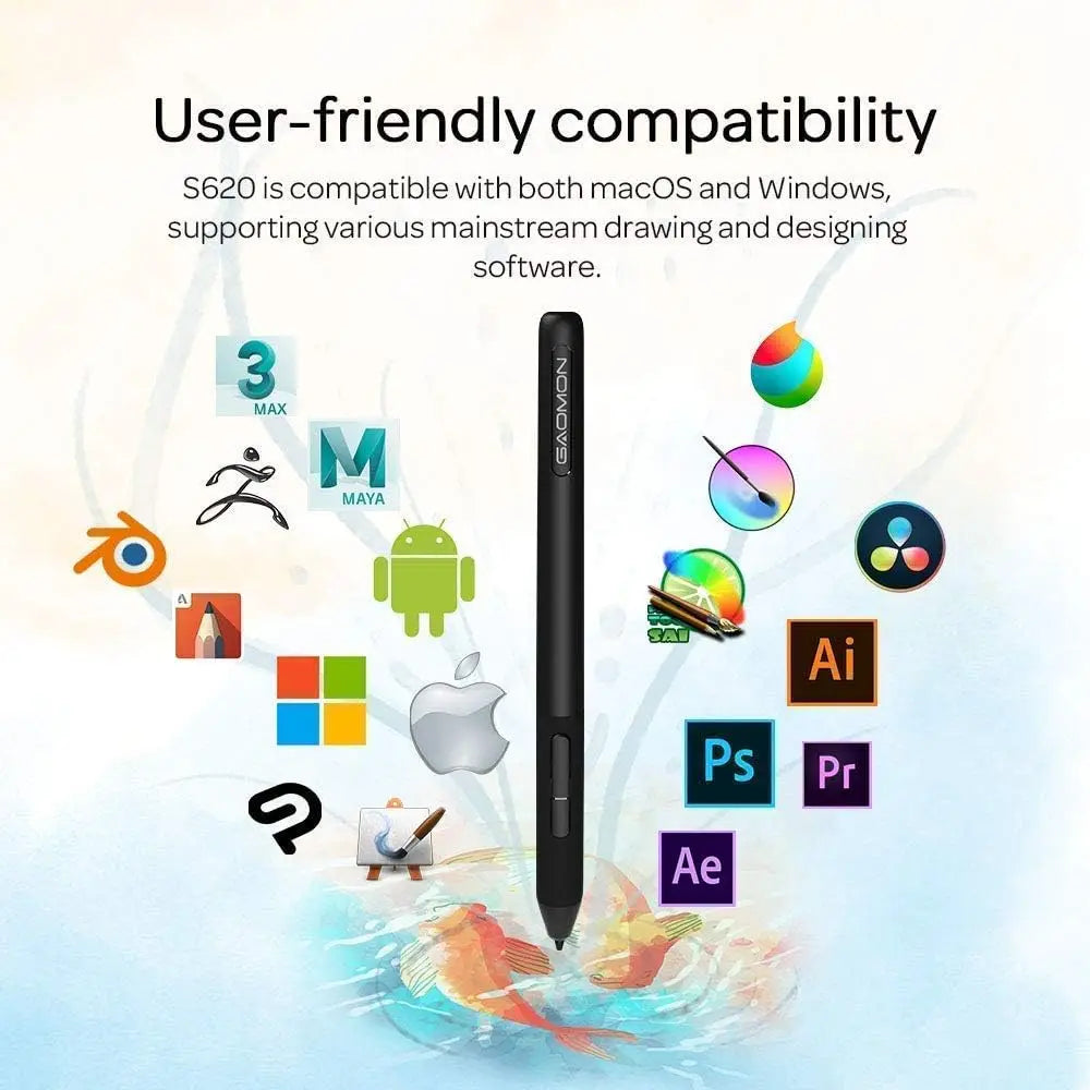 Gaomon S620 Graphics Tablet 6.5*4 Inch Small Drawing Digital Tablet for OSU Note