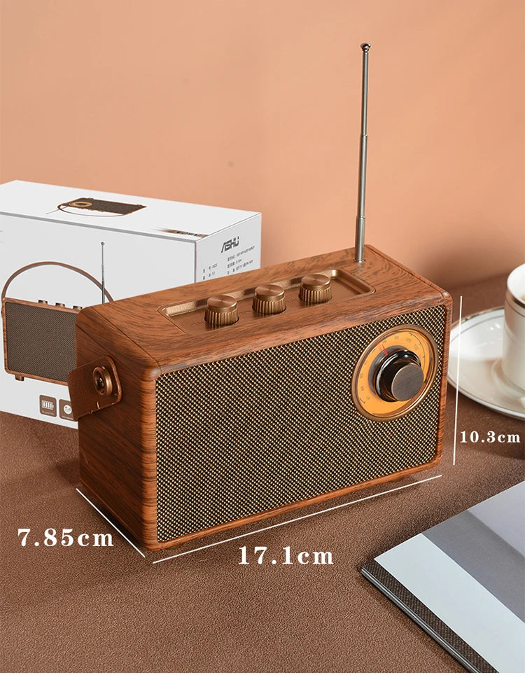 Retro Portable Wireless Bluetooth Speaker High-Quality Powerful Stereo Sound Box
