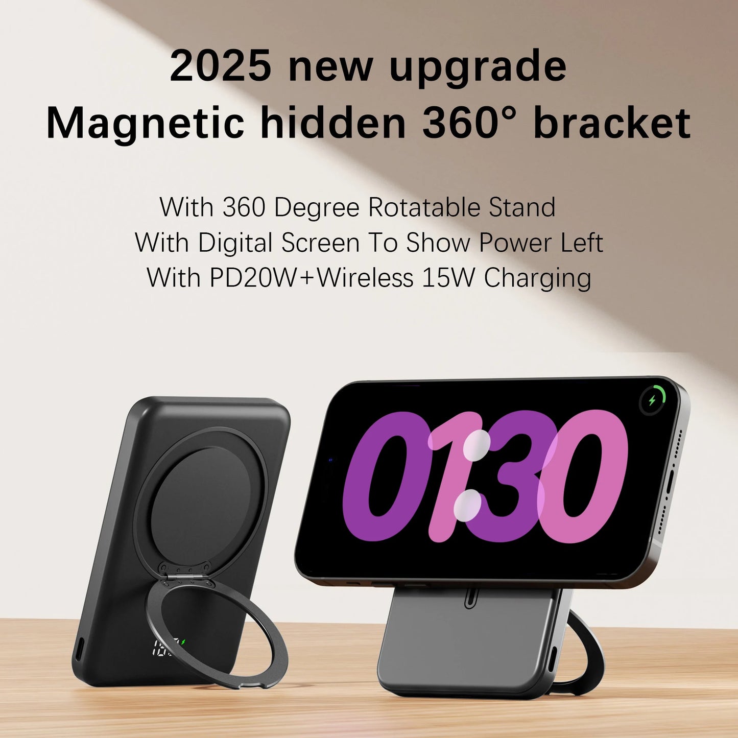 Mini Power Bank for Mag Safe Magnetic Wireless Fast Charger Stand 20W