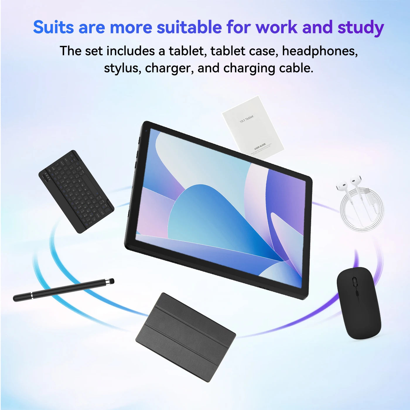 URAO 10 Inch Android 15 OS GMS Certified Tablets ROM 1TB Touch Screen