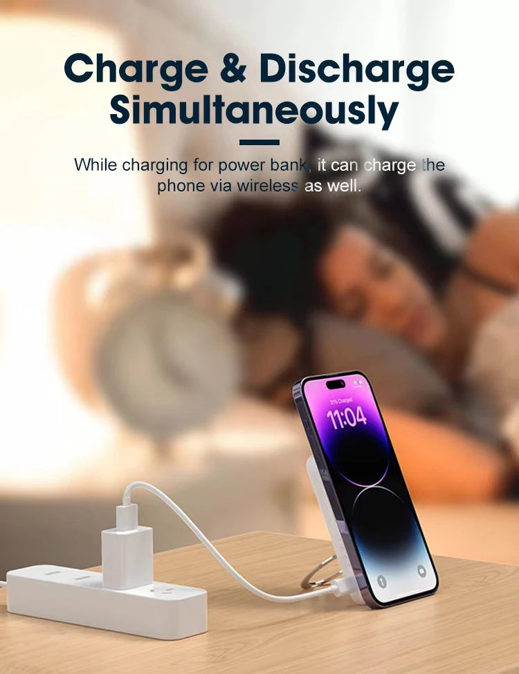Mini Power Bank for Mag Safe Magnetic Wireless Fast Charger Stand 20W