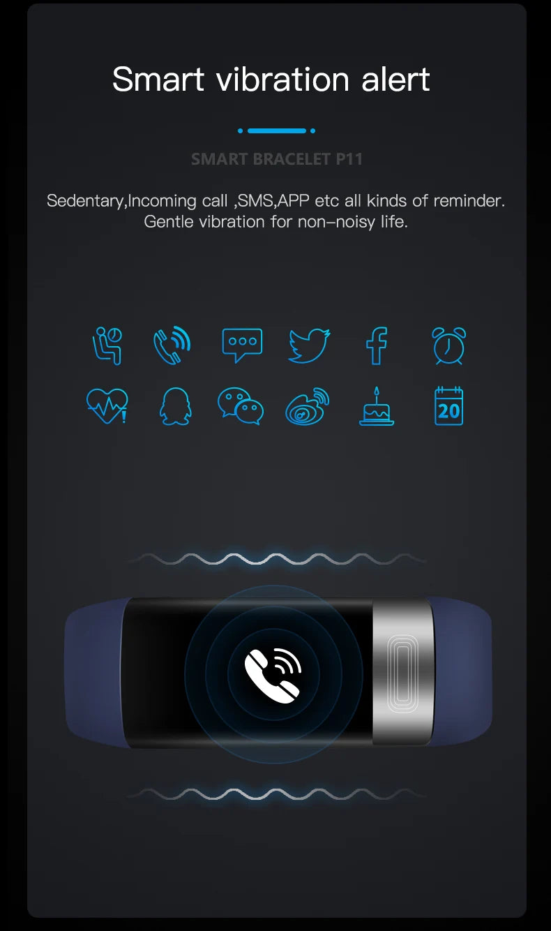 ECG+PPG Smart Wristband Fitness Tracker for Women Men Calorie Blood