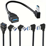 USB 3.0 Right Angle Extension Cable High-Speed Data & Fast Charging