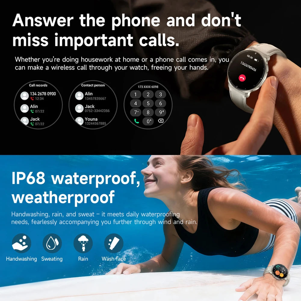 2026New 7.6mm Ultra Thin Women Smartwatch AMOLED Display Bluetooth