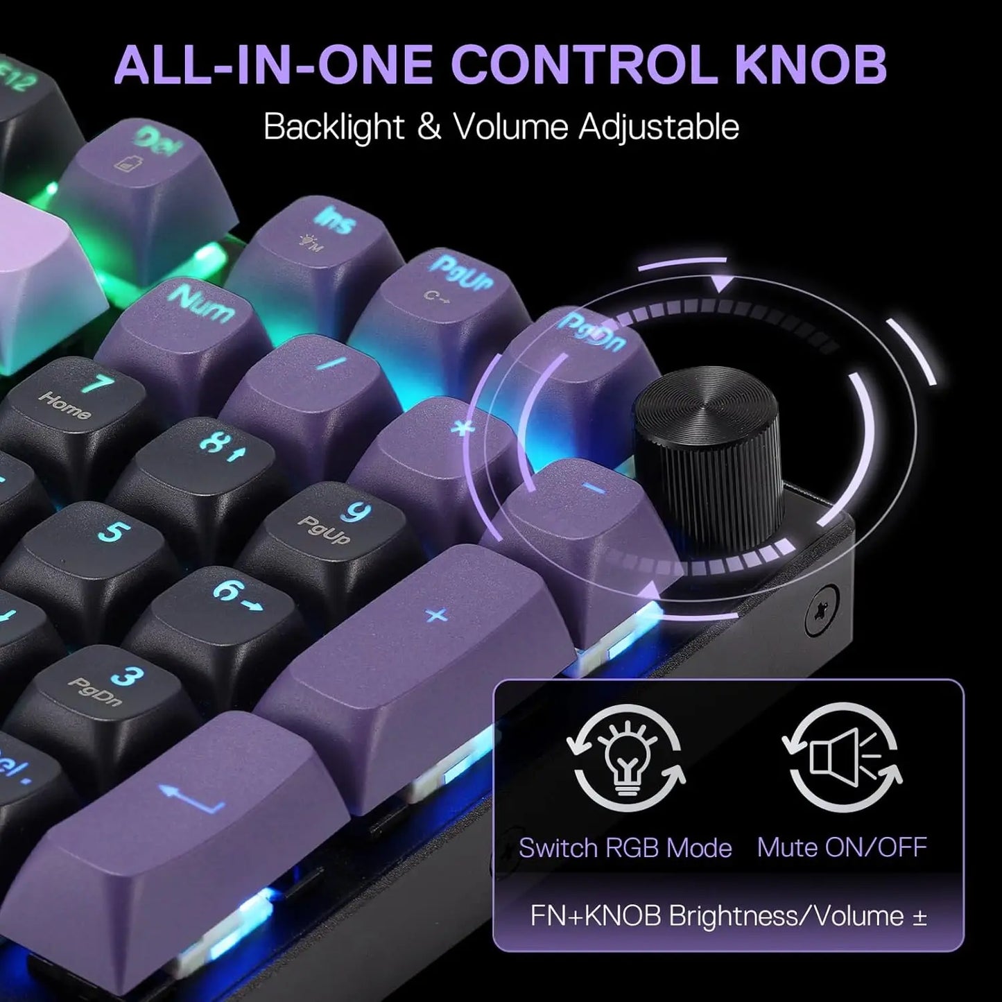 Redragon K740 PRO 98 Keys Wireless RGB Gaming Keyboard, Mechanical Keyboard
