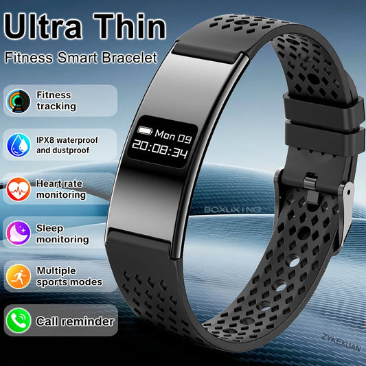 New Smart Bracelet Men Fitness Tracker IPX8 Waterproof Heart Rate Sleep Monitor