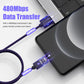 240W Magnetic Phone Charger Magnetic USB C Charging Cable 480Mbps Data