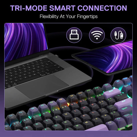 Redragon K740 PRO 98 Keys Wireless RGB Gaming Keyboard, Mechanical Keyboard