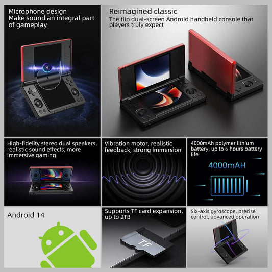 Handheld Game Consoles RG DS Retro Gaming Console Dual-screen Video Game