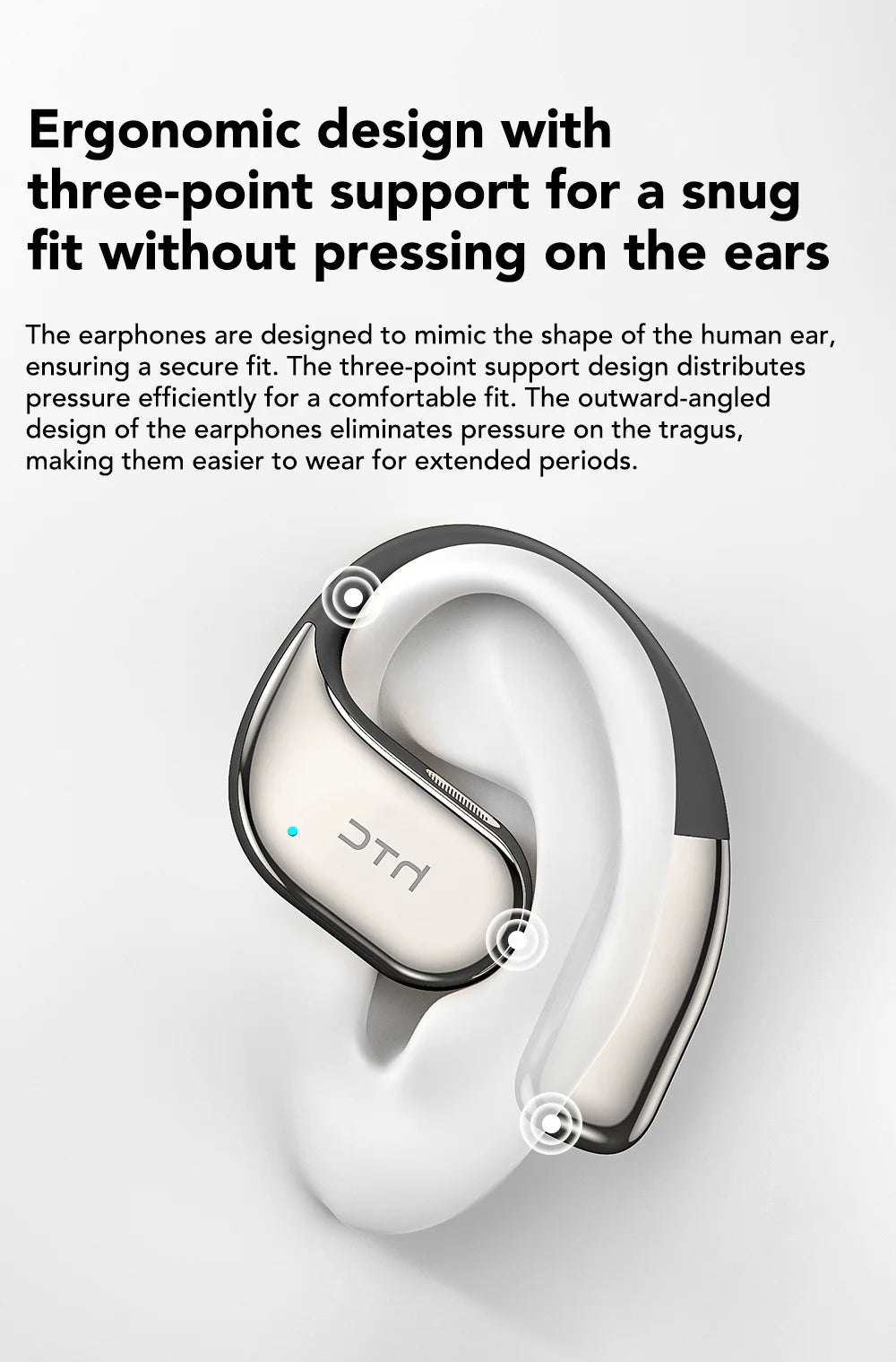 Earphones Bluetooth OWS Sports Wireless Headphones Noise Reduction Earbud