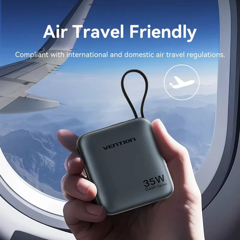 Vention 35W Mini Power Bank PD Fast Charge 10000mAh Portable Power Bank