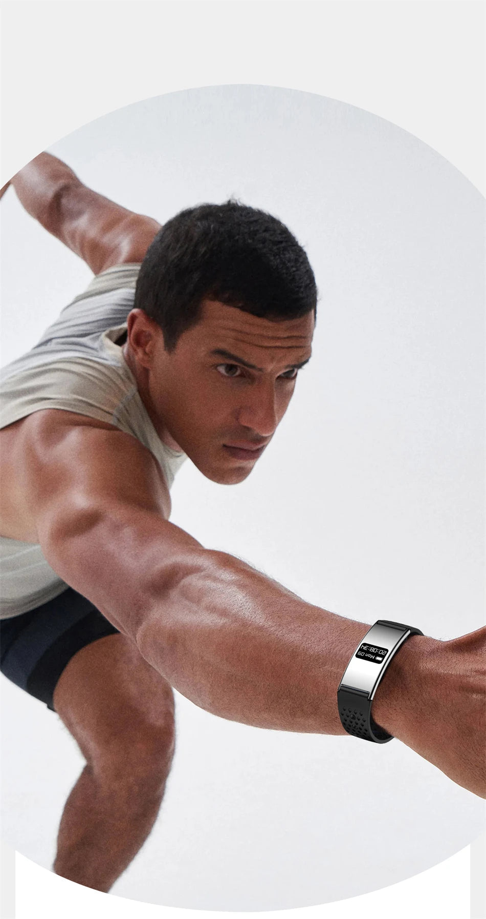 New Smart Bracelet Men Fitness Tracker IPX8 Waterproof Heart Rate Sleep Monitor