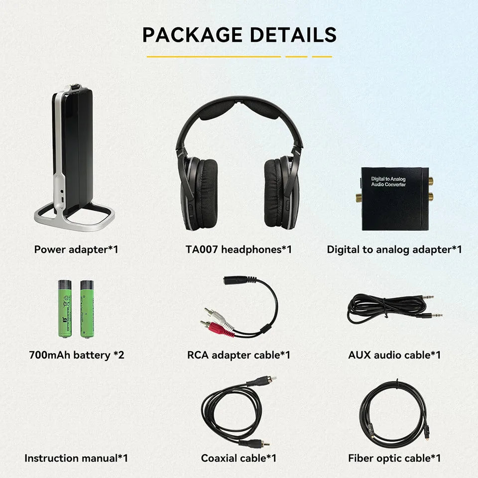 Wireless Headphone Bluetooth Headset for Mobile Phone Computer TV Earphone