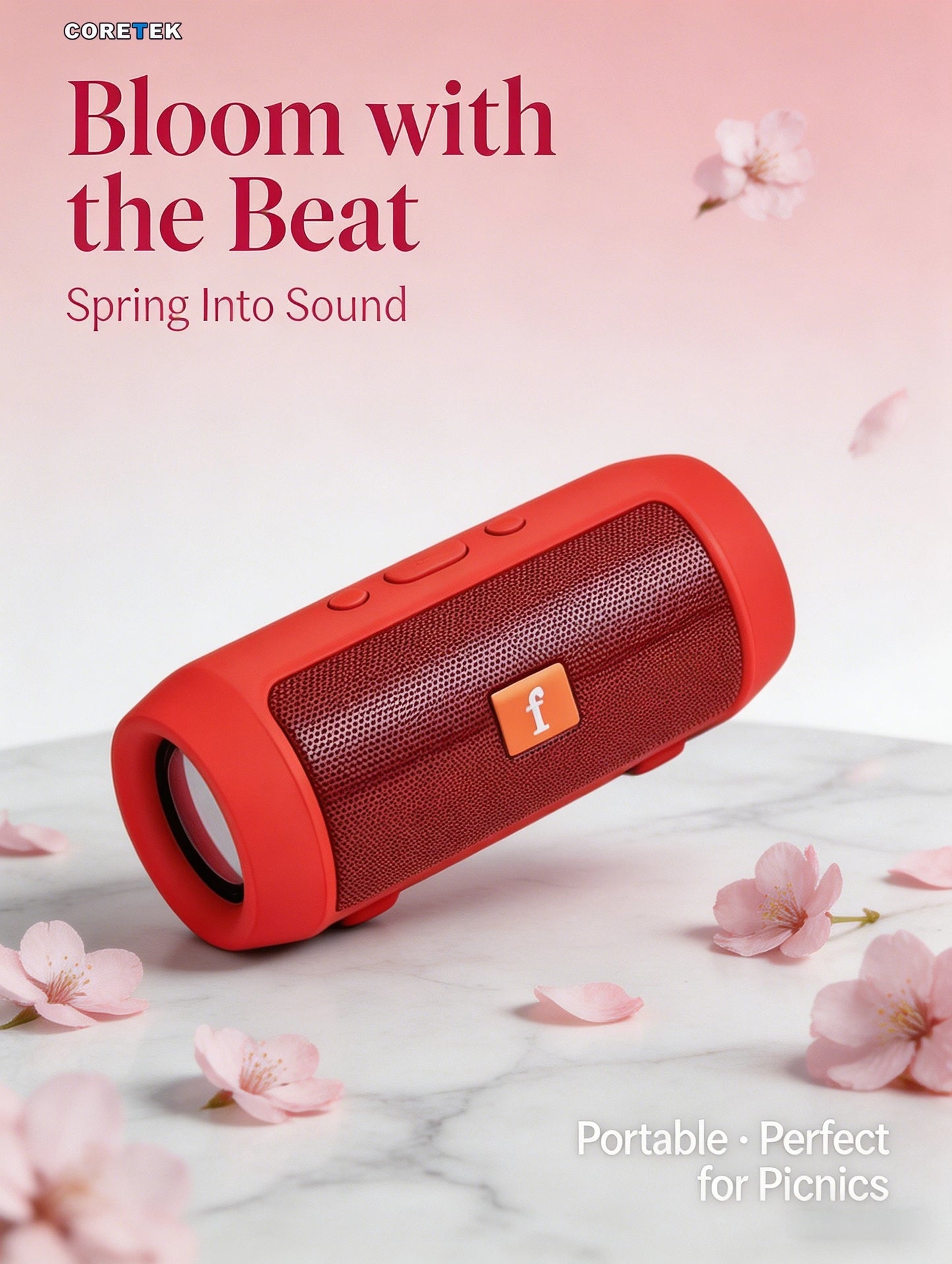 Portable Bluetooth Speaker, Stereo Surround, Mini for Travel & Home