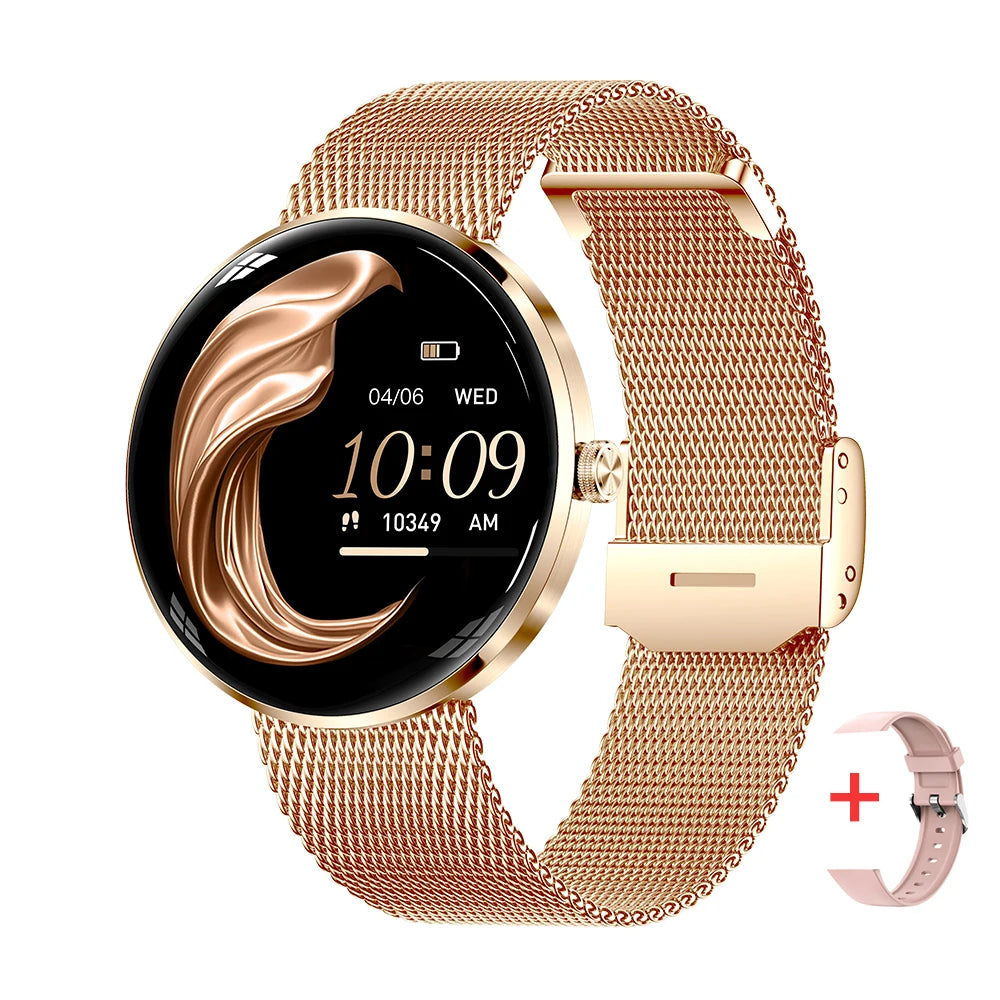 MEVADEN 8.5mm Ultra-thin Luxury Stainless Steel Smart Watch Women