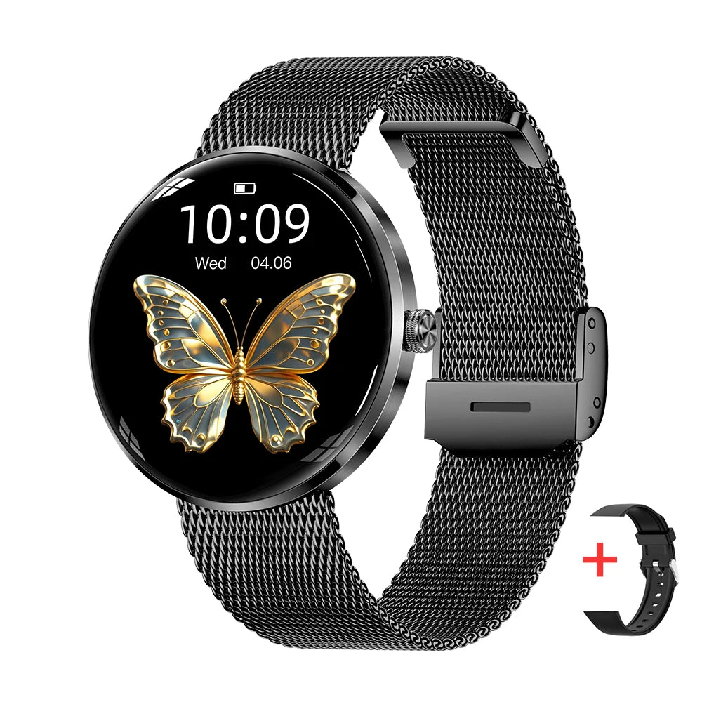 MEVADEN 8.5mm Ultra-thin Luxury Stainless Steel Smart Watch Women