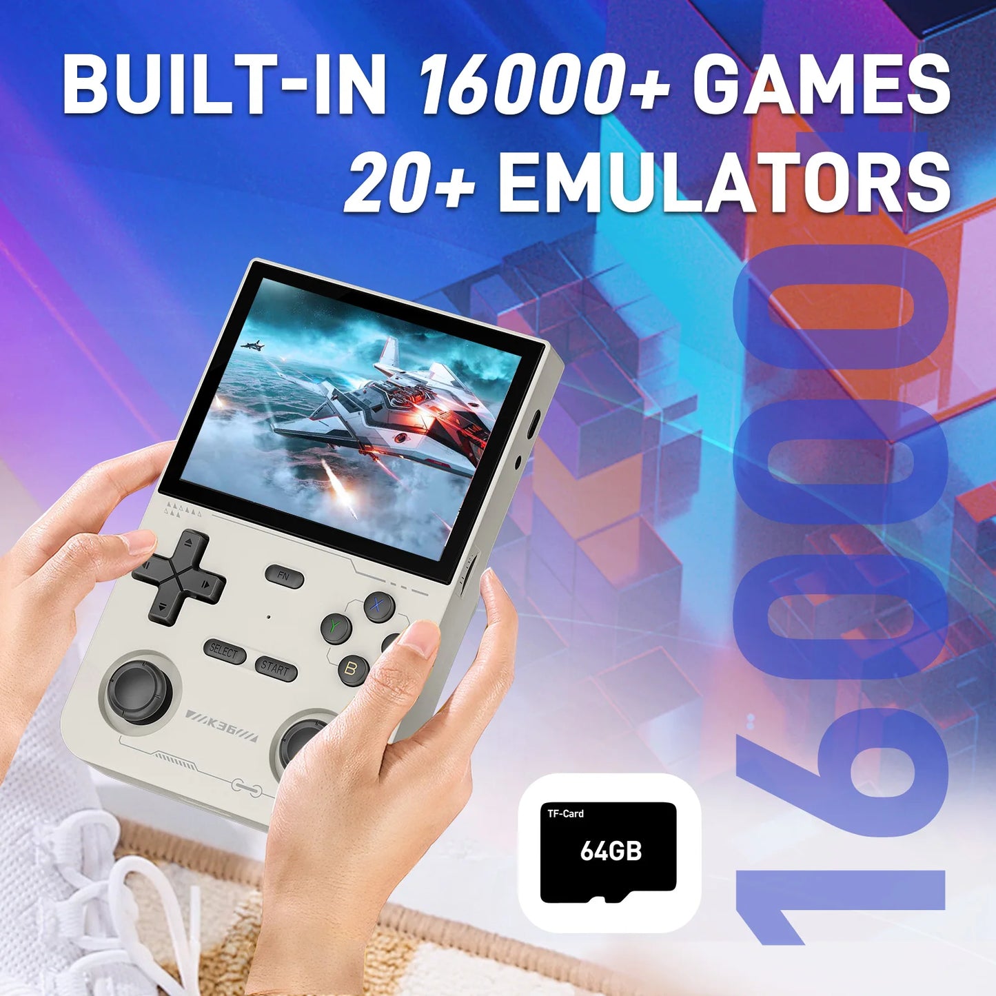 GAMINJA K36 Handheld Game Console 3.5Inch IPS 640x480 Screen Console