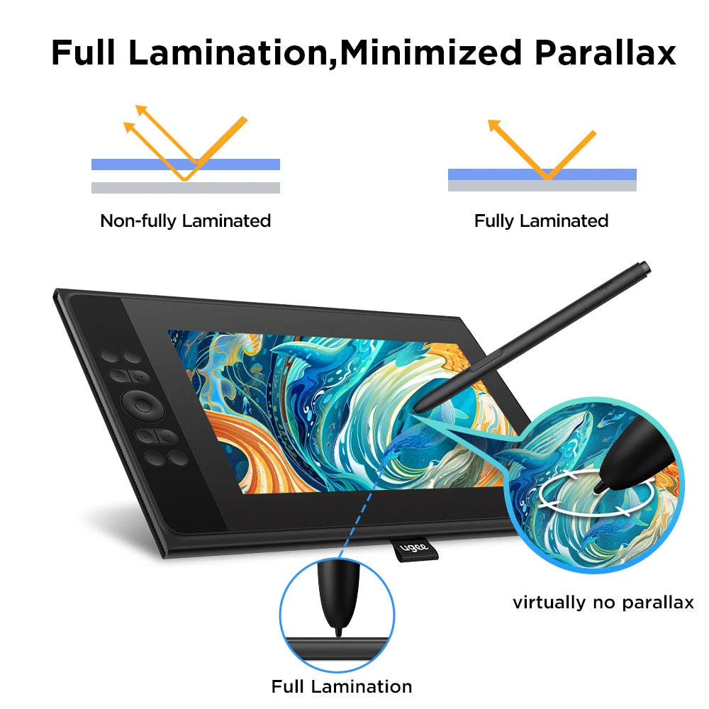 UGEE UE12 Plus Digital Pen Tablet Monitor with 11.9 HD Screen Drawing Tablet