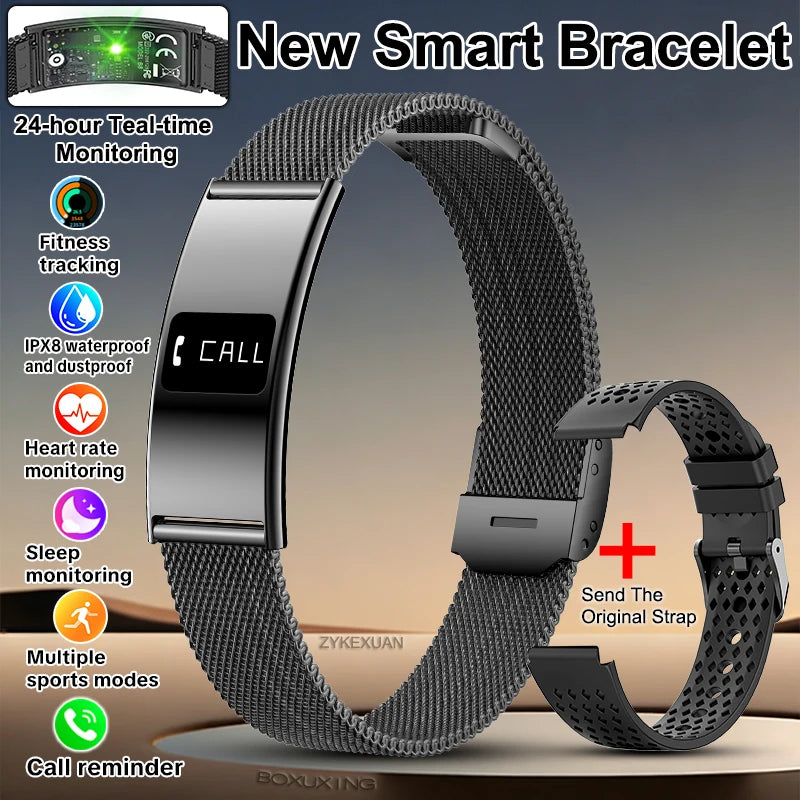 New Smart Bracelet Men Fitness Tracker IPX8 Waterproof Heart Rate Sleep Monitor