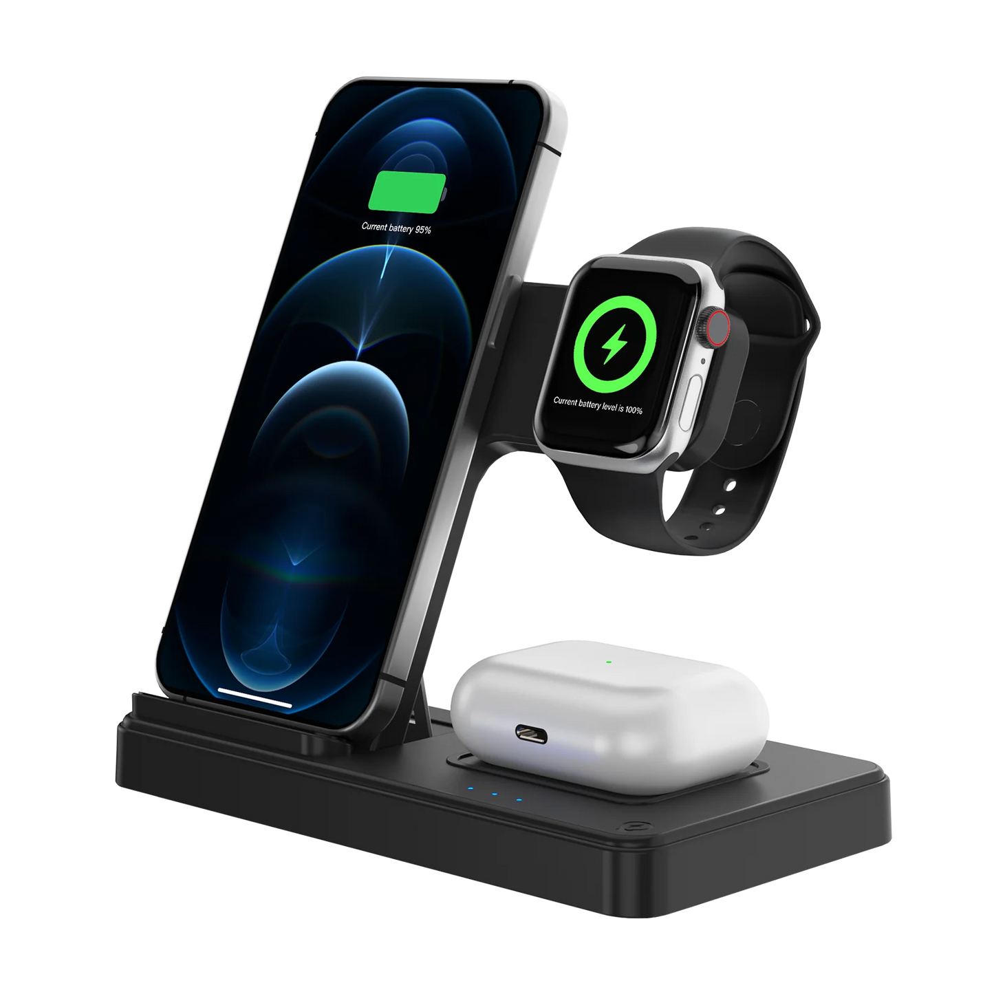 3 In 1 Wireless Charging Station Magnetic Fast Charging 18W Foldable