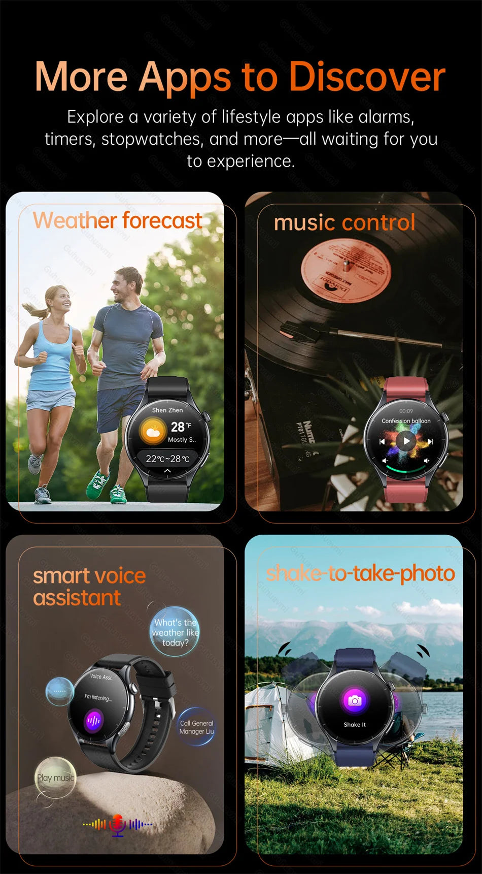 2026 New Smart Watch NFC ECG+PPG Blood oxygen Uric Acid Blood Pressure