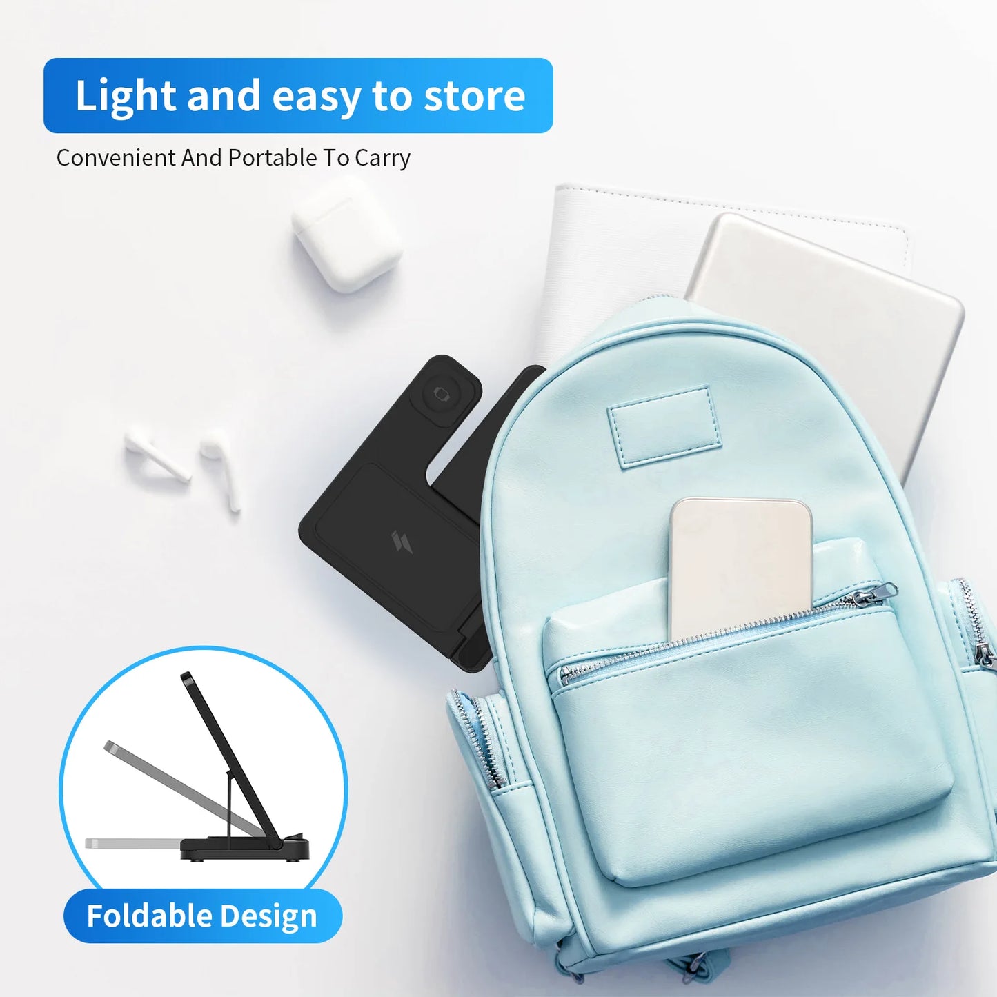 3 In 1 Wireless Charging Station Magnetic Fast Charging 18W Foldable