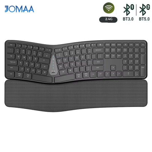 Ergonomic 2.4G Wireless Keyboard Comfortable Natural Bluetooth Keyboard