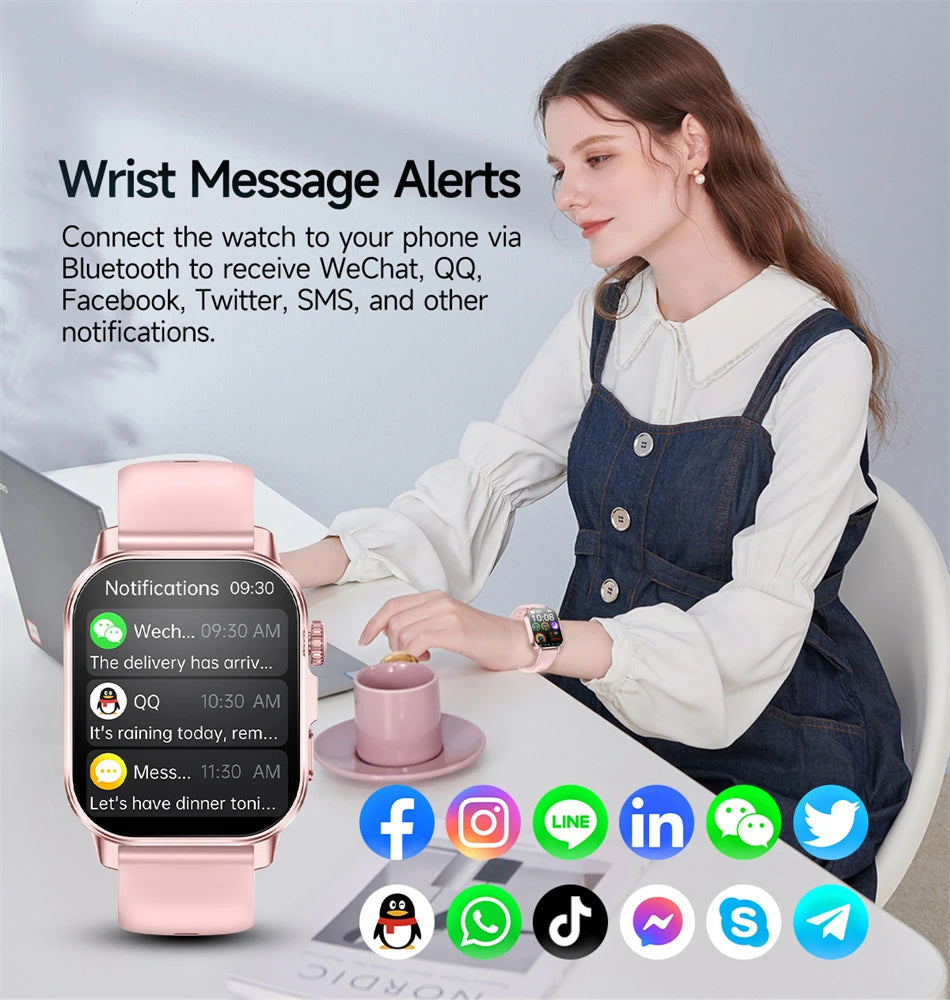New Men Accurate Health Diagnosis ECG Smart Watch Blood Pressure Smartwatch