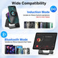 Wireless Induction Speaker 8 RGB Lights HIFI Sound Portable Bluetooth Phone