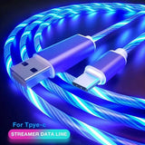 Metal Streamer & Glowing LED Charger Cables - Fast Charging Lightning Options