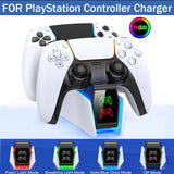 RGB Controller Charging Station For PS5 Dual Fast Charger RGB Indicator Charging