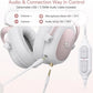 Redragon White Wired Gaming Headset - 7.1 Surround Sound Memory Foam Ear