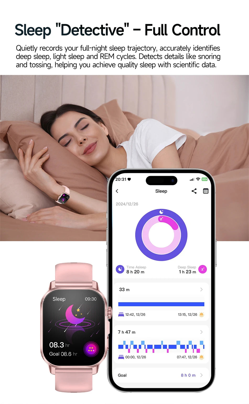 New Men Accurate Health Diagnosis ECG Smart Watch Blood Pressure Smartwatch
