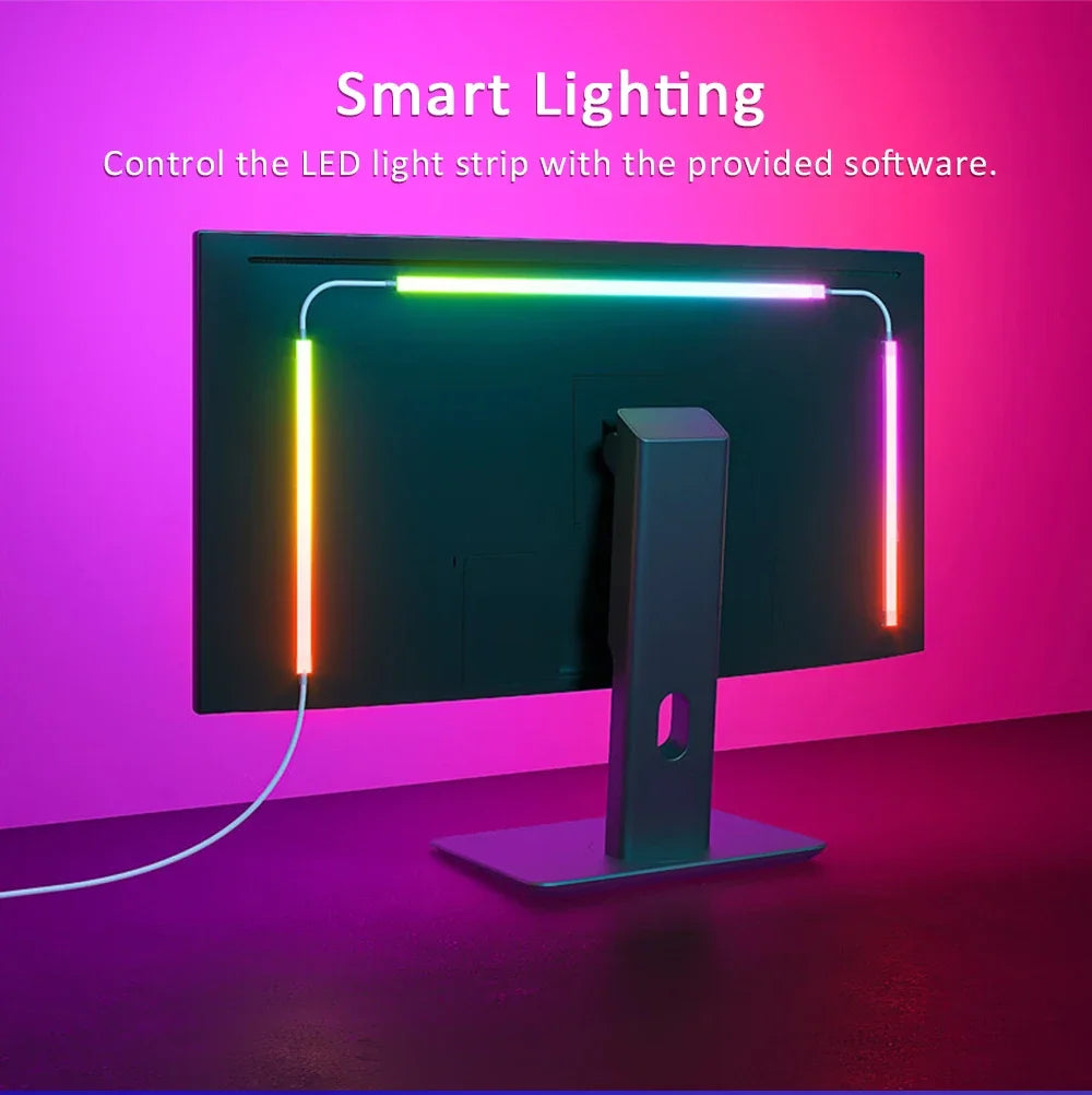 USB Computer Sync Light Strip PC Strip Lights 24 27 32 34 Inch Monitor RGB