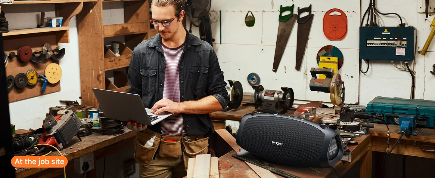 W-KING X10 Bluetooth Speaker, 120W Max Portable Loud Speakers Wireless