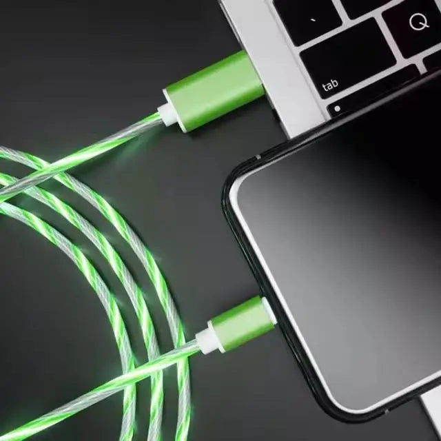 Metal Streamer & Glowing LED Charger Cables - Fast Charging Lightning Options