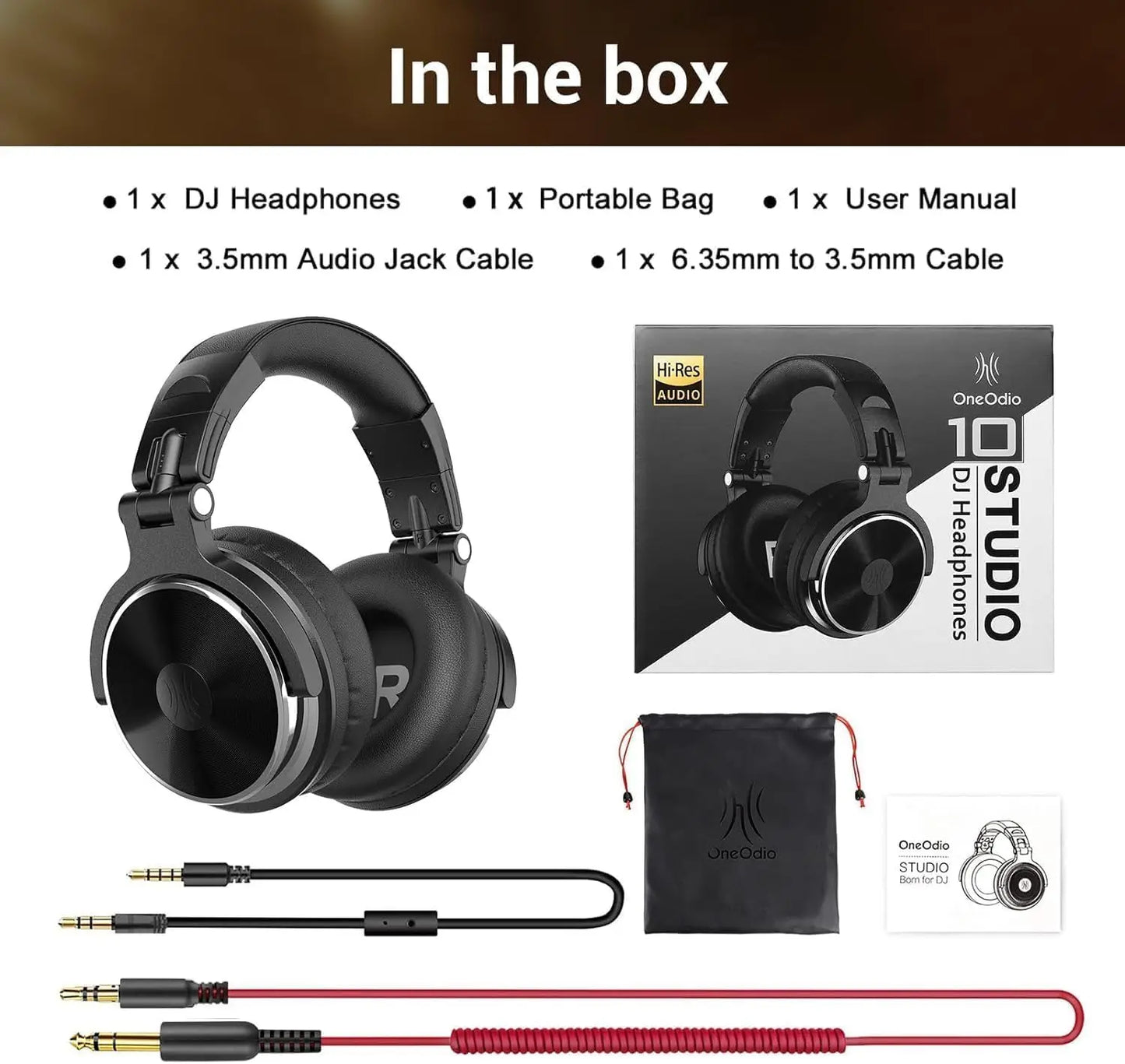 Oneodio Wired Headphones Professional Studio Headphones With Microphone