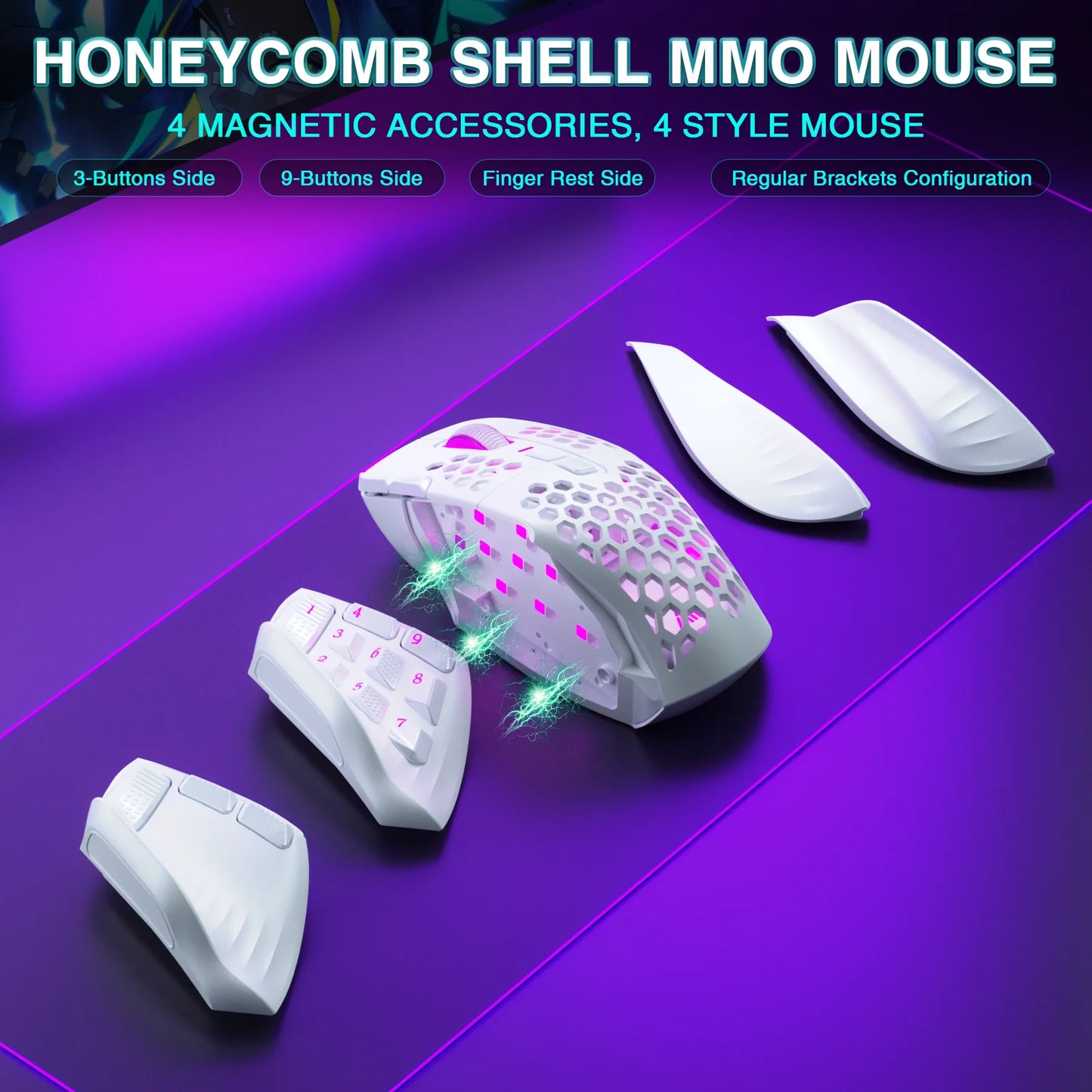 Pro Wireless MMO Gaming Mouse Programmable Macro Wireless mouse