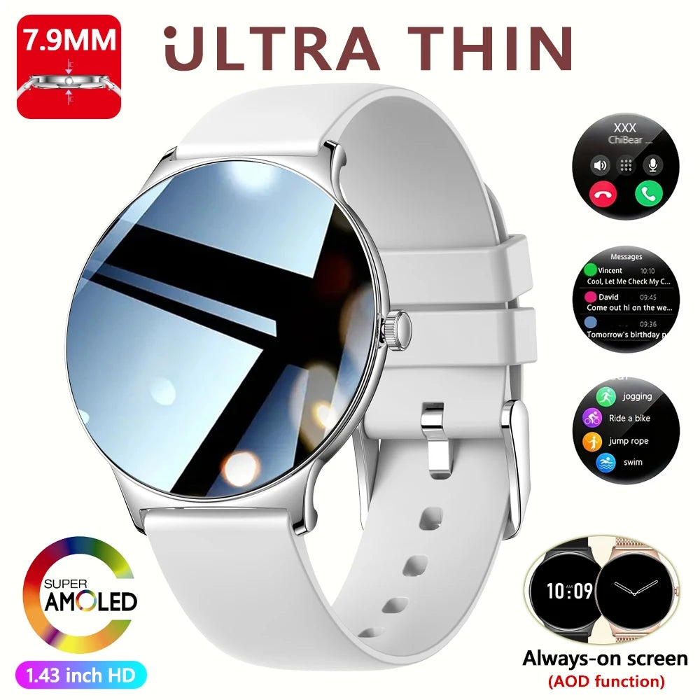 ChiBear Ultra Thin Fashion Smart Watch Women Screen Always Display Time