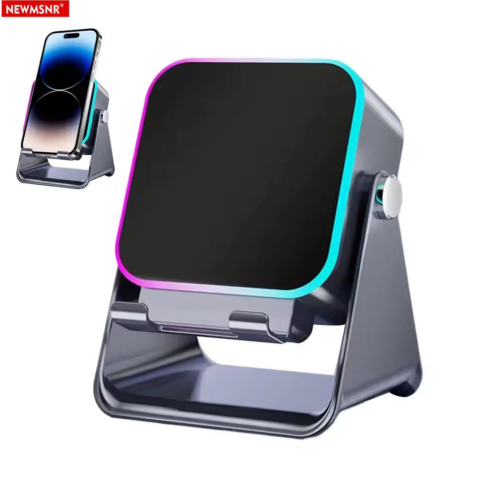 Wireless Induction Speaker 8 RGB Lights HIFI Sound Portable Bluetooth Phone