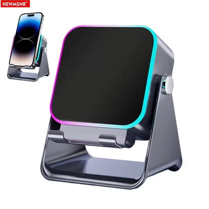 Wireless Induction Speaker 8 RGB Lights HIFI Sound Portable Bluetooth Phone