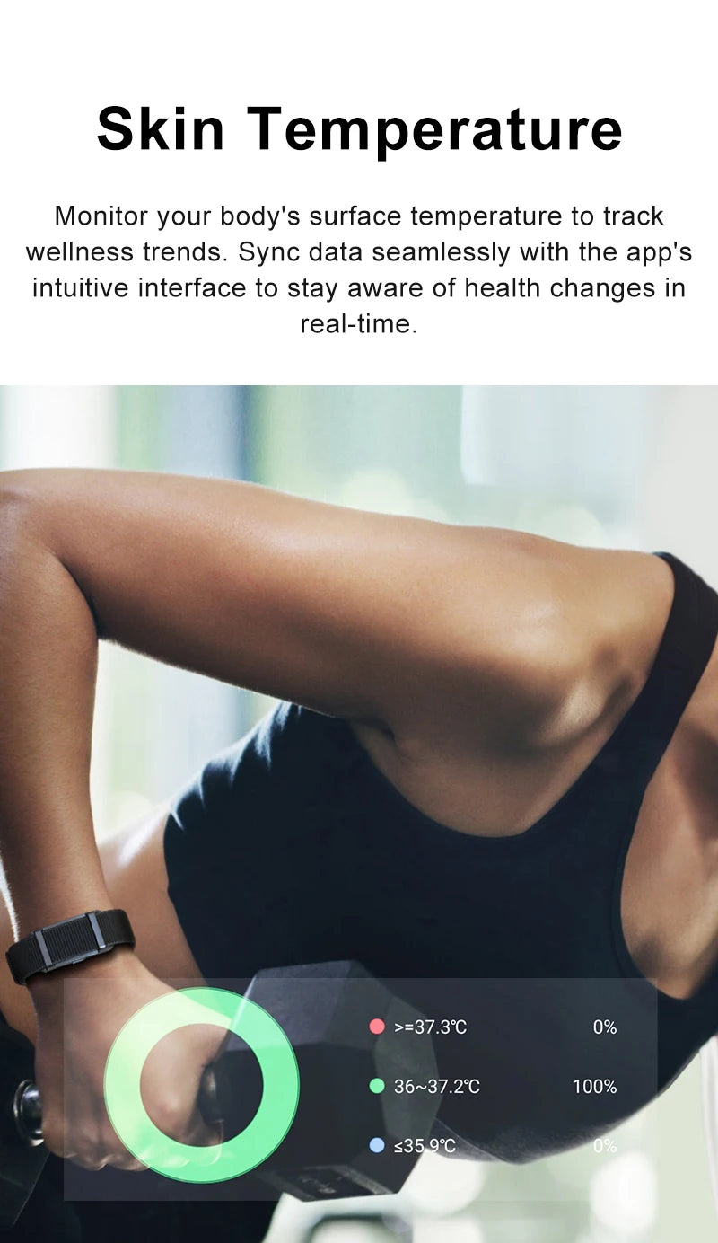 Smart Bracelet Sports Fitness Tracker Health Monitoring Step Count Heart