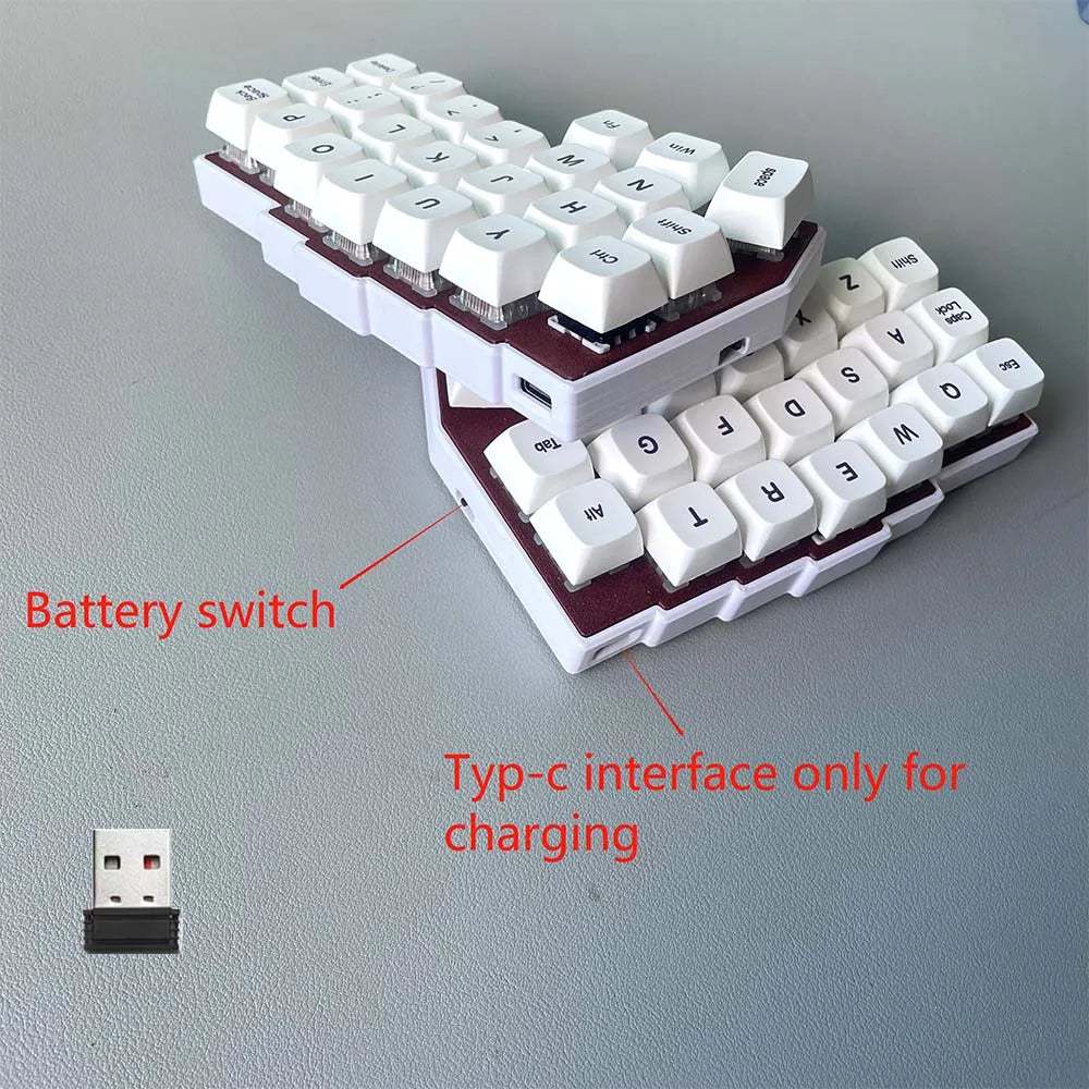 CORNE V4 2.4G Wireless Split Ergonomic MX Mechanical Keyboard Hot-swappable