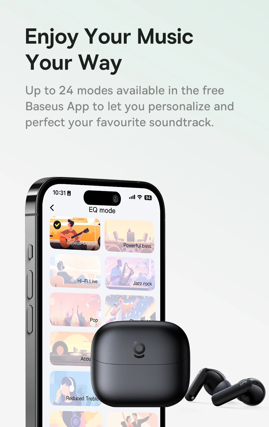 Baseus Bass Noise Cancelling ANC True Wireless Earbuds Bluetooth Ear buds