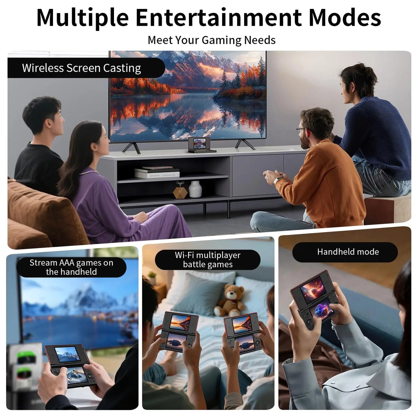 Handheld Game Consoles RG DS Retro Gaming Console Dual-screen Video Game