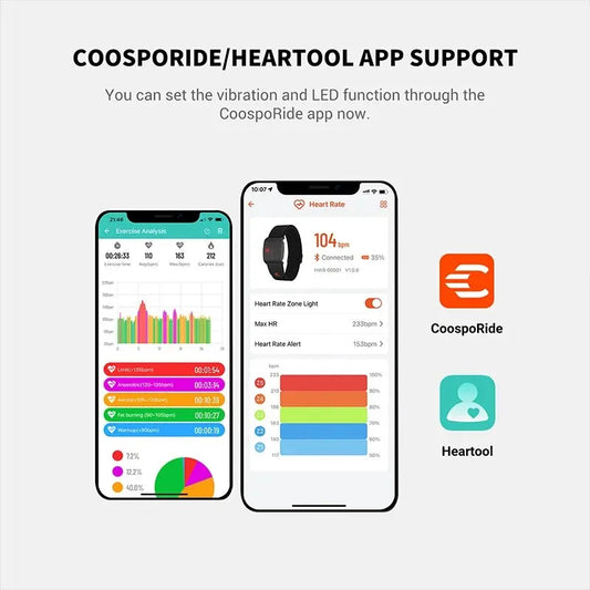 COOSPO HW9 Armband Heart Rate Monitor with HR Zones/Calories HRM
