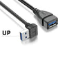 USB 3.0 Right Angle Extension Cable High-Speed Data & Fast Charging