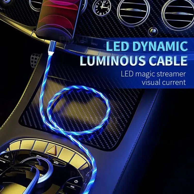 Metal Streamer & Glowing LED Charger Cables - Fast Charging Lightning Options