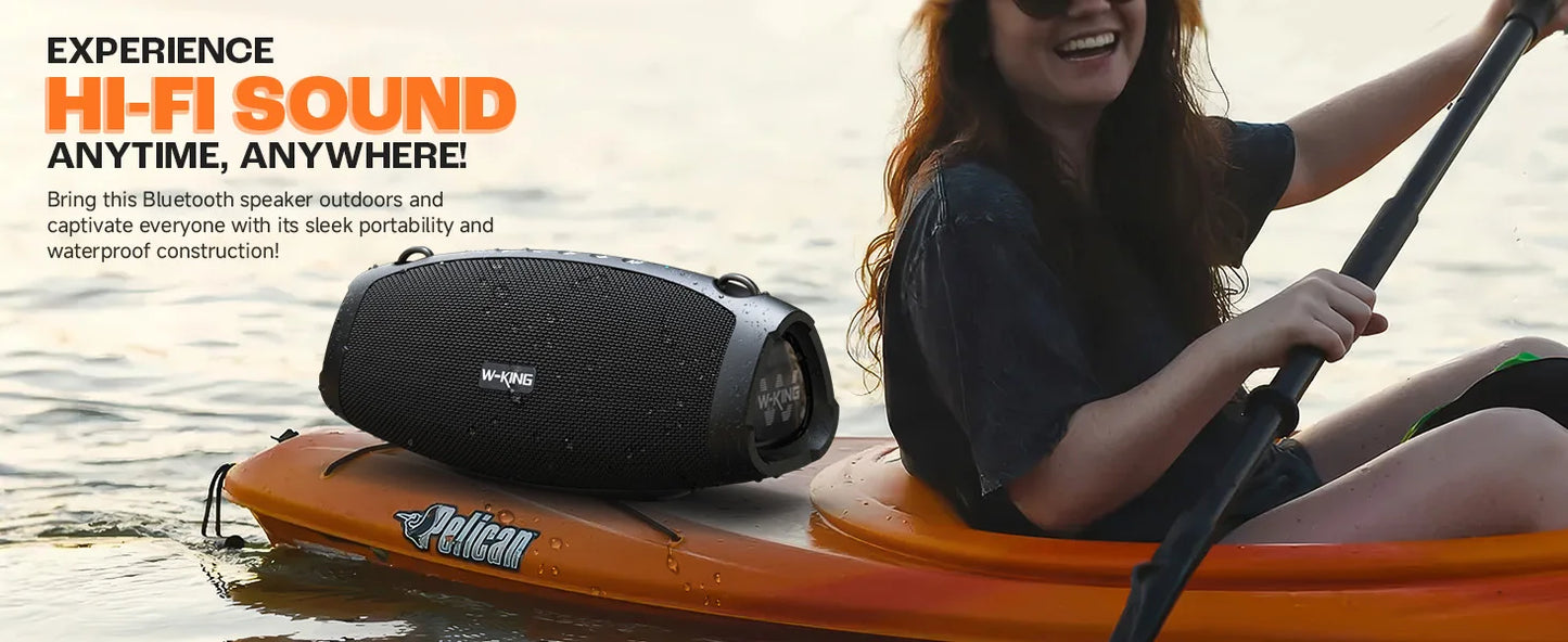 W-KING X10 Bluetooth Speaker, 120W Max Portable Loud Speakers Wireless